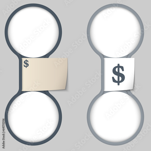object with paper on notes and two circular area for entering te
