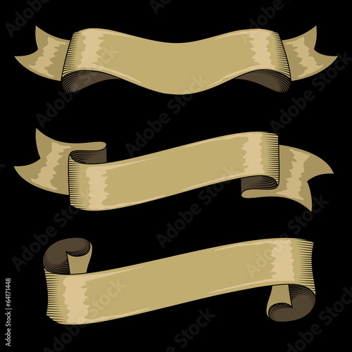 Ribbons in retro style