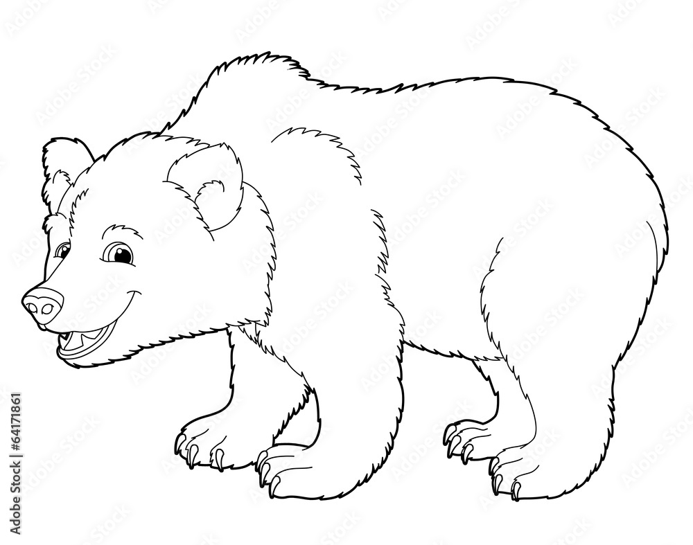 Cartoon scene of wild animal Cartoon scene of wild animal