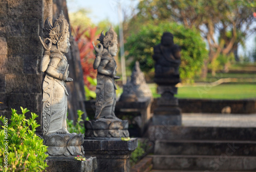 Hindu sculptures in Banjar temple, Bali, Indonesia