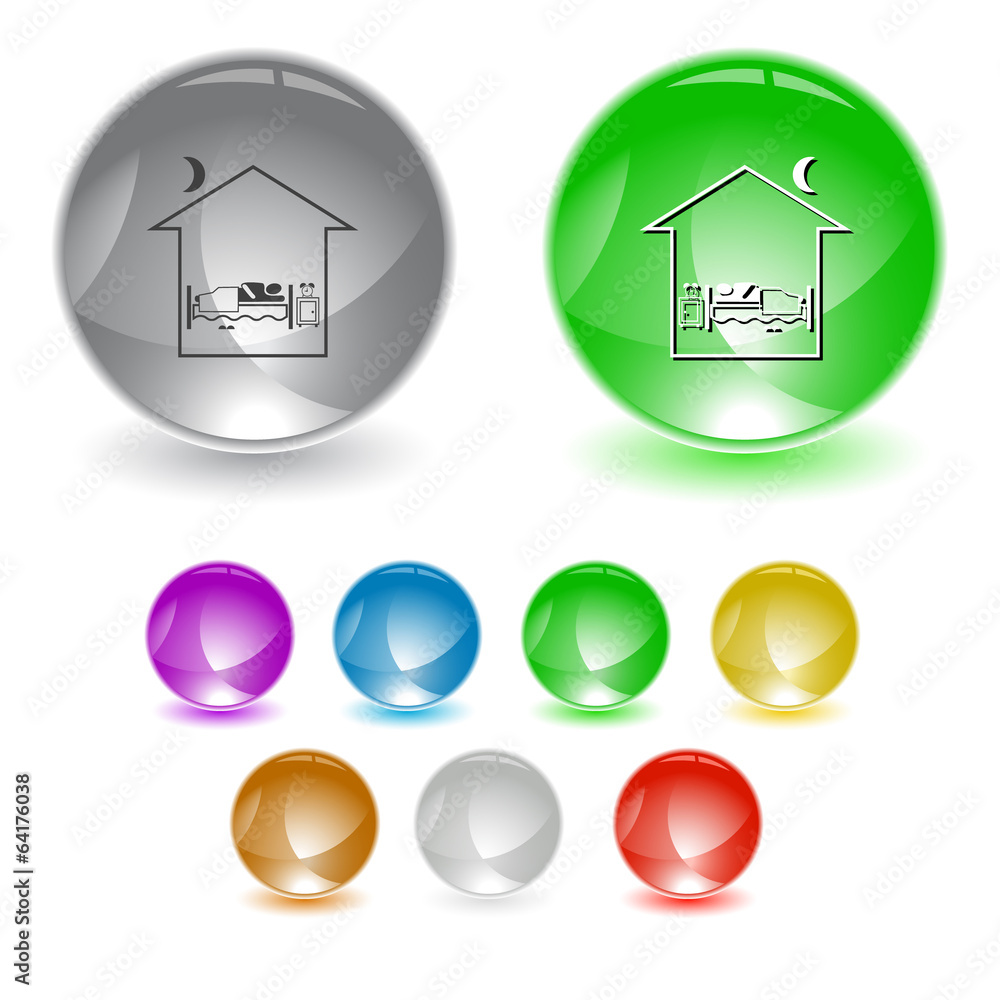 Home bedroom. Vector interface element. Home bedroom. Vector interface element.