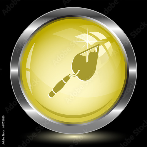 Trowel. Internet button. Vector illustration.