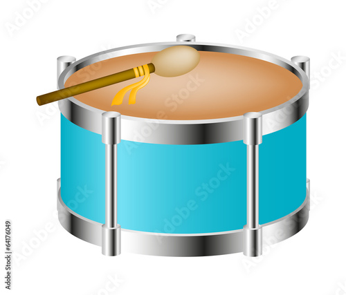 Drum instrument with drumstick