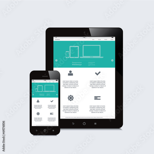 tablet and smartphone responsive webdesign