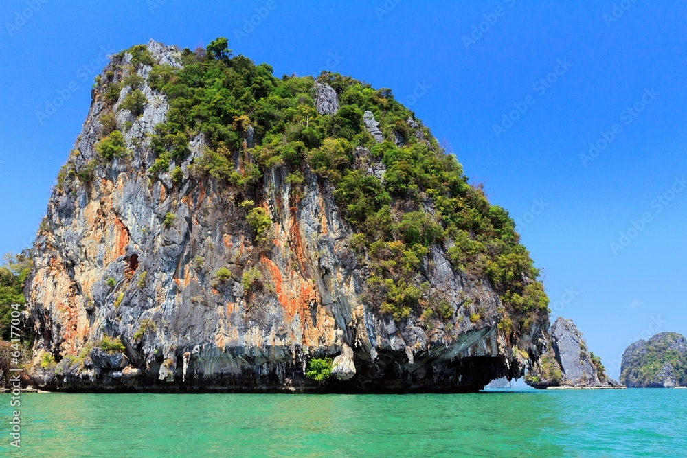 Steep limestone island Steep limestone island