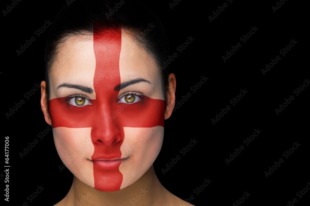 Composite image of england football fan in face paint Composite image of england football fan in face paint