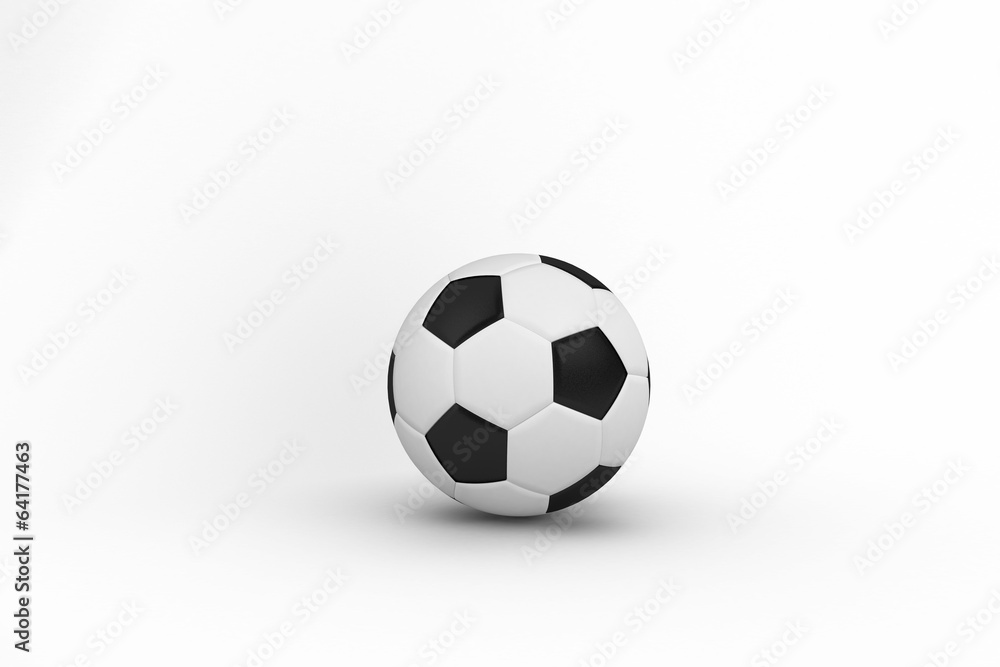 Black and white leather football Black and white leather football