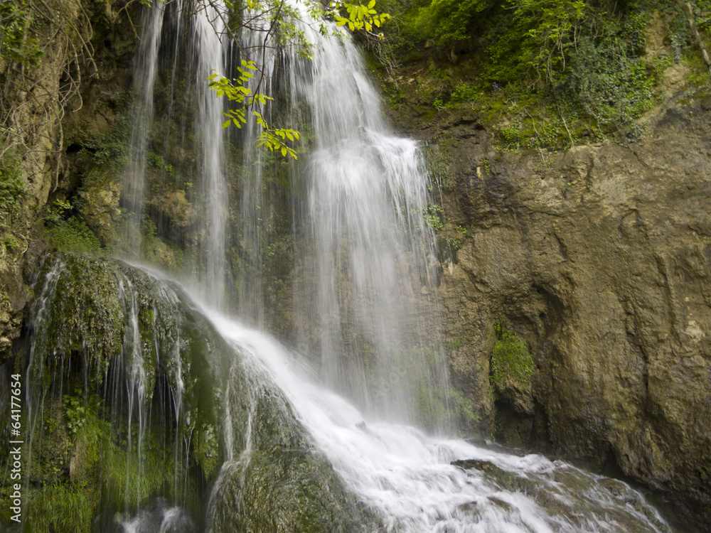 Waterfall near the beautiful village Krushuna in Bulgaria
