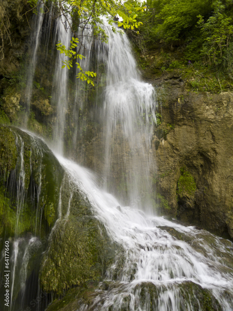 Waterfall near the beautiful village Krushuna in Bulgaria