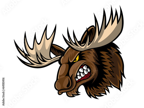 Angry Moose Head