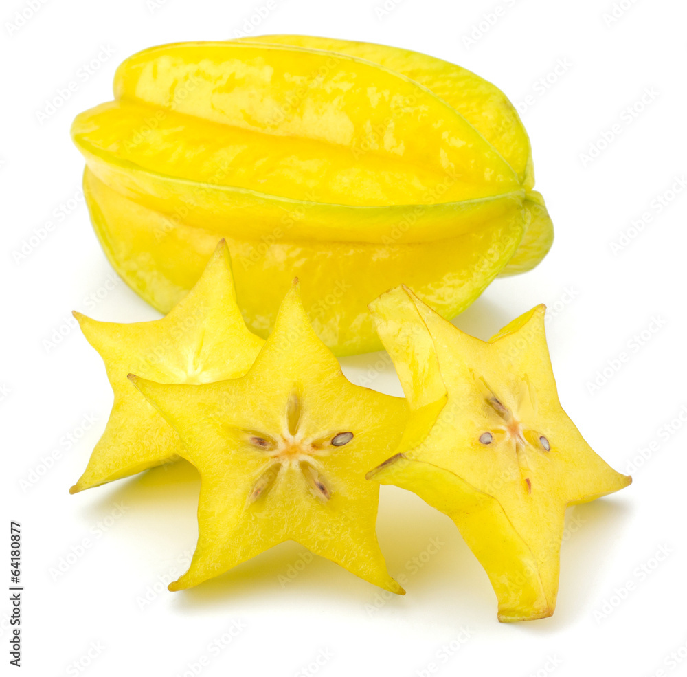 Fototapeta premium Carambola - starfruit isolated on white background