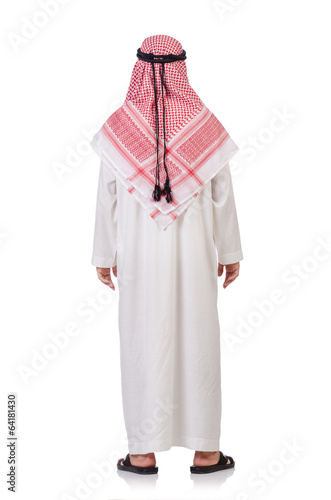 Bild auf Leinwand Praying arab man isolated on white