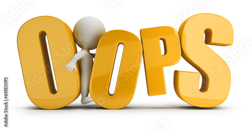 Tableau sur toile 3d small people - oops concept