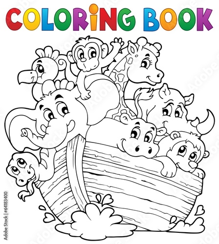 Coloring book Noahs ark theme 1