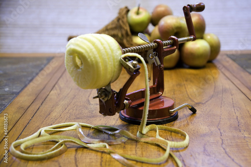Apple Peeler and Apples photo