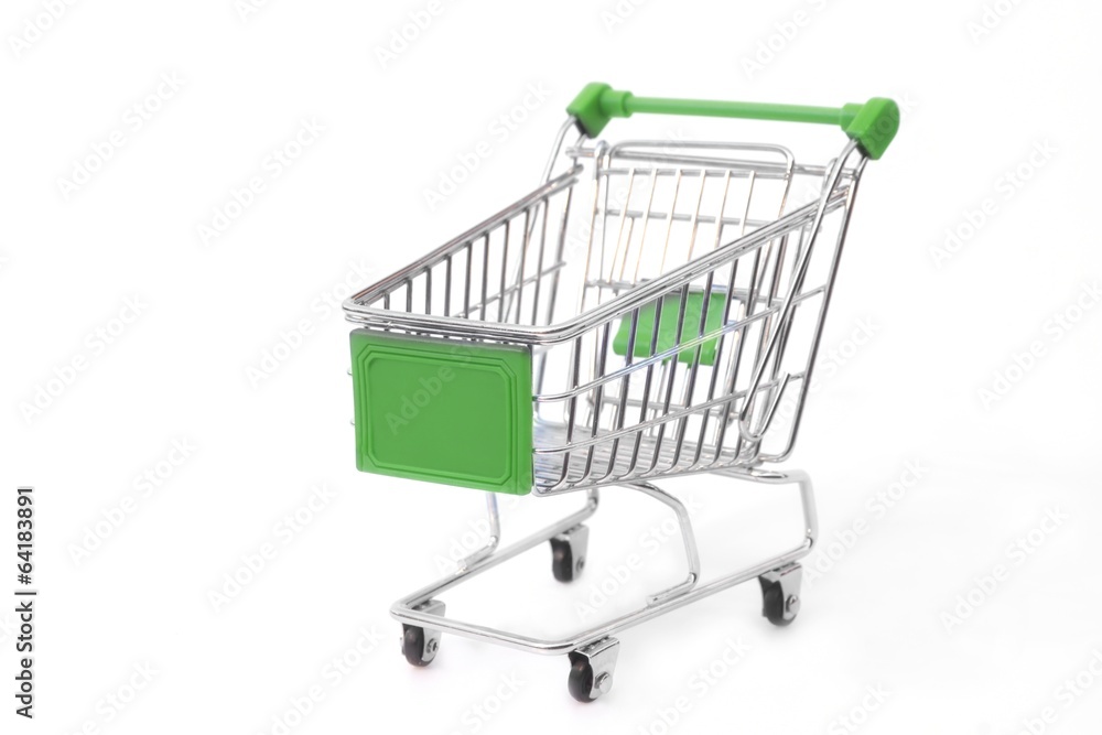 Shopping cart, white isolated Shopping cart, white isolated