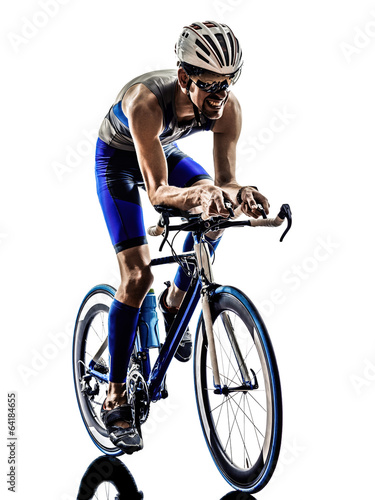 man triathlon iron man athlete cyclists bicycling