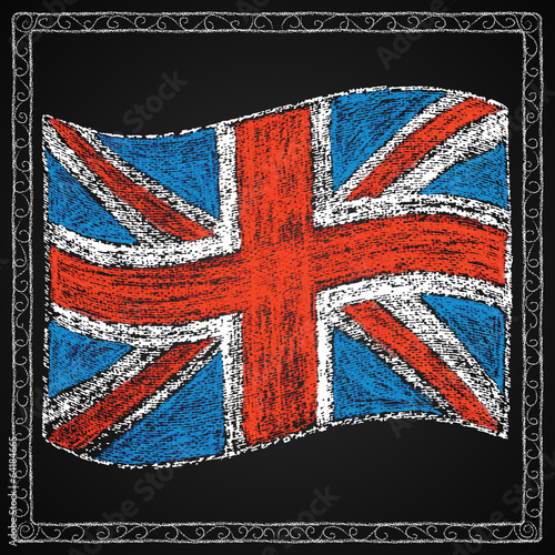 Hand drawn british flag.
