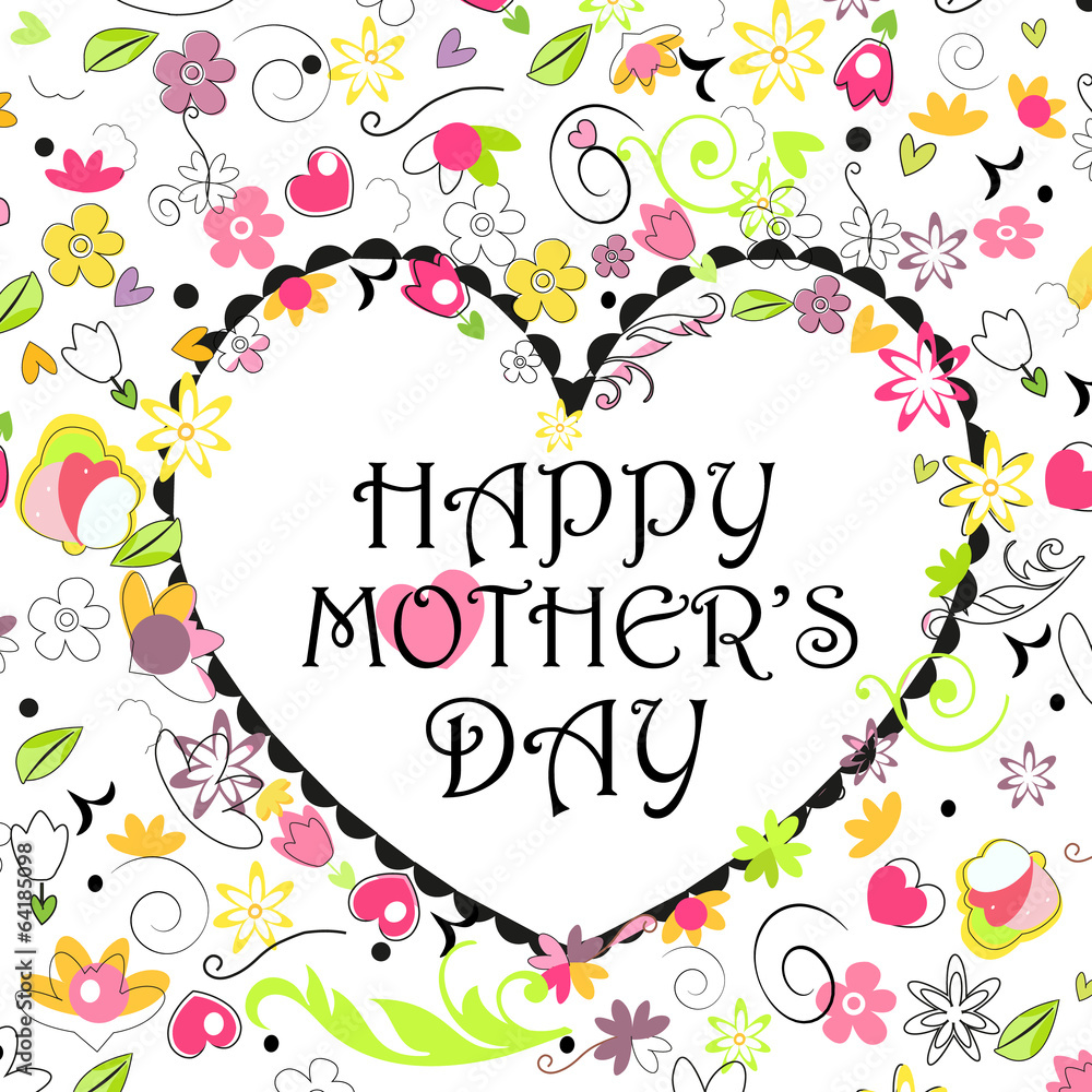 Happy Mother's day vector card Happy Mother's day vector card