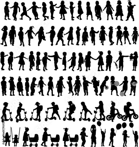 children silhouettes