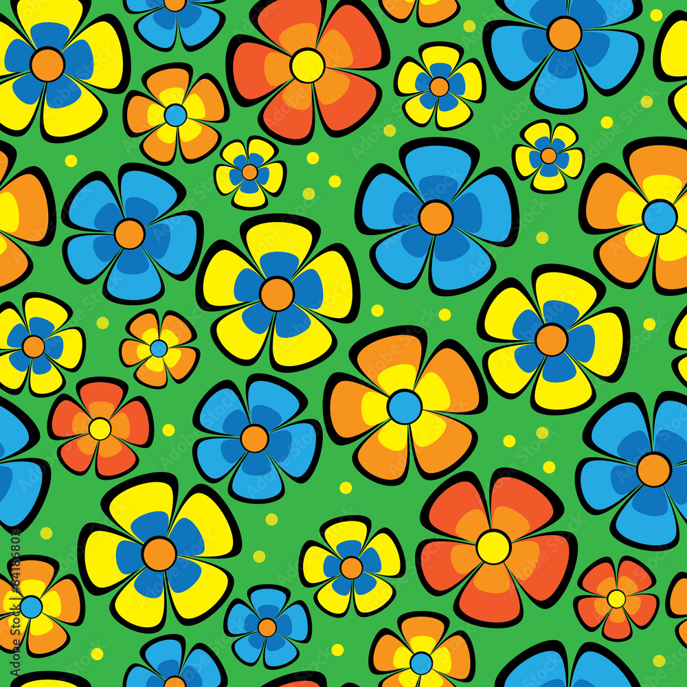 multicolored flowers seamless pattern multicolored flowers seamless pattern
