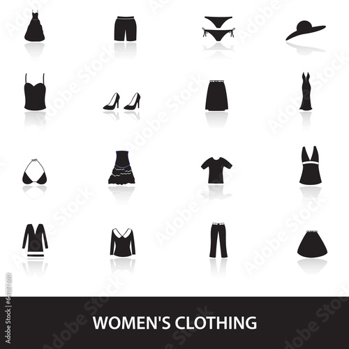 womens clothing icons eps10
