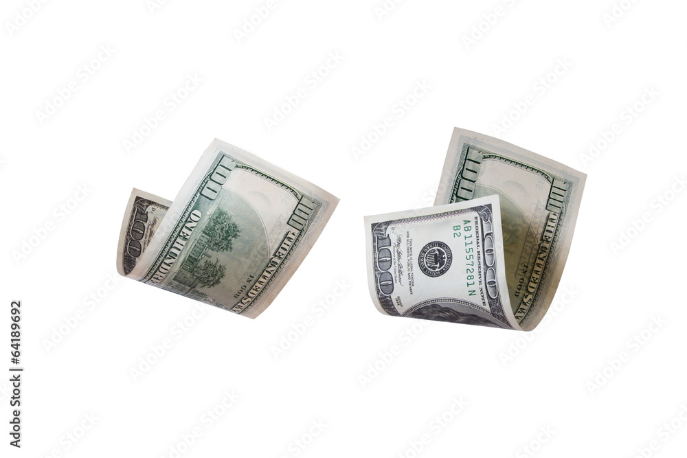 Dollar Banknotes Flying Dollar Banknotes Flying