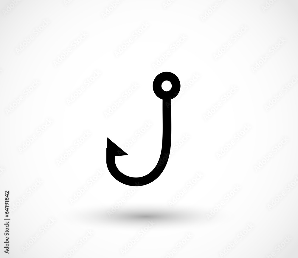 Hook icon vector Hook icon vector