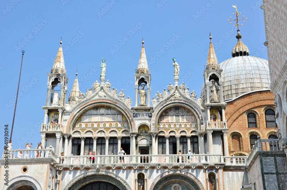 Detail Saint Mark's Basilica in Venice.Italy.