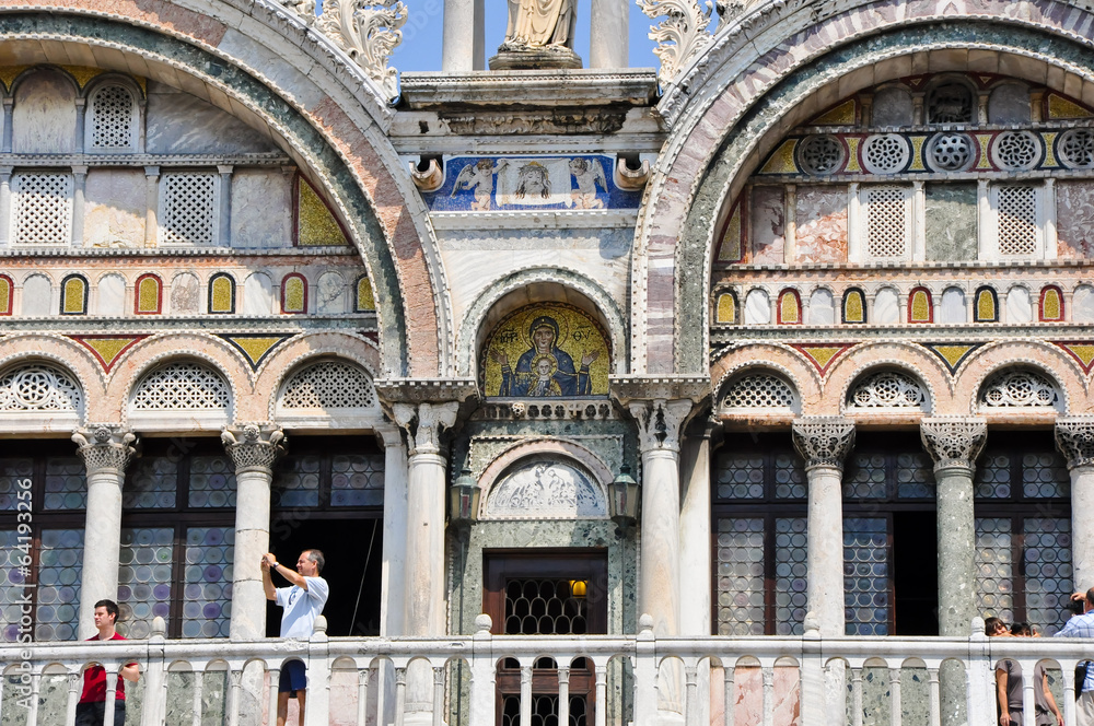 Detail of Saint Mark's Basilica in Venice.Italy.
