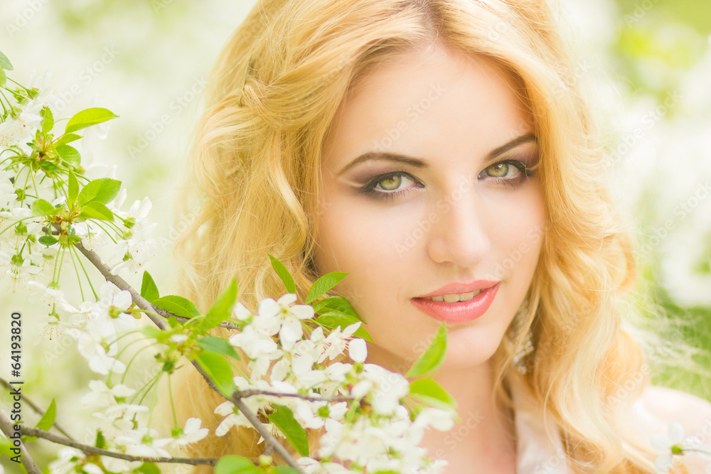 Spring portrait of a beautiful young blonde Spring portrait of a beautiful young blonde