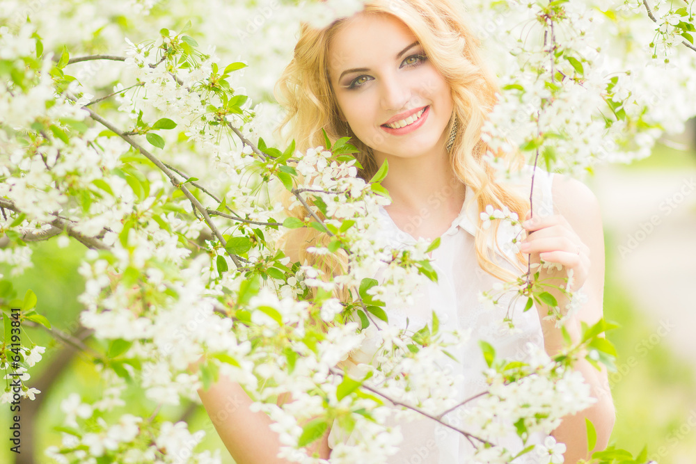 Spring portrait of a beautiful young blonde Spring portrait of a beautiful young blonde