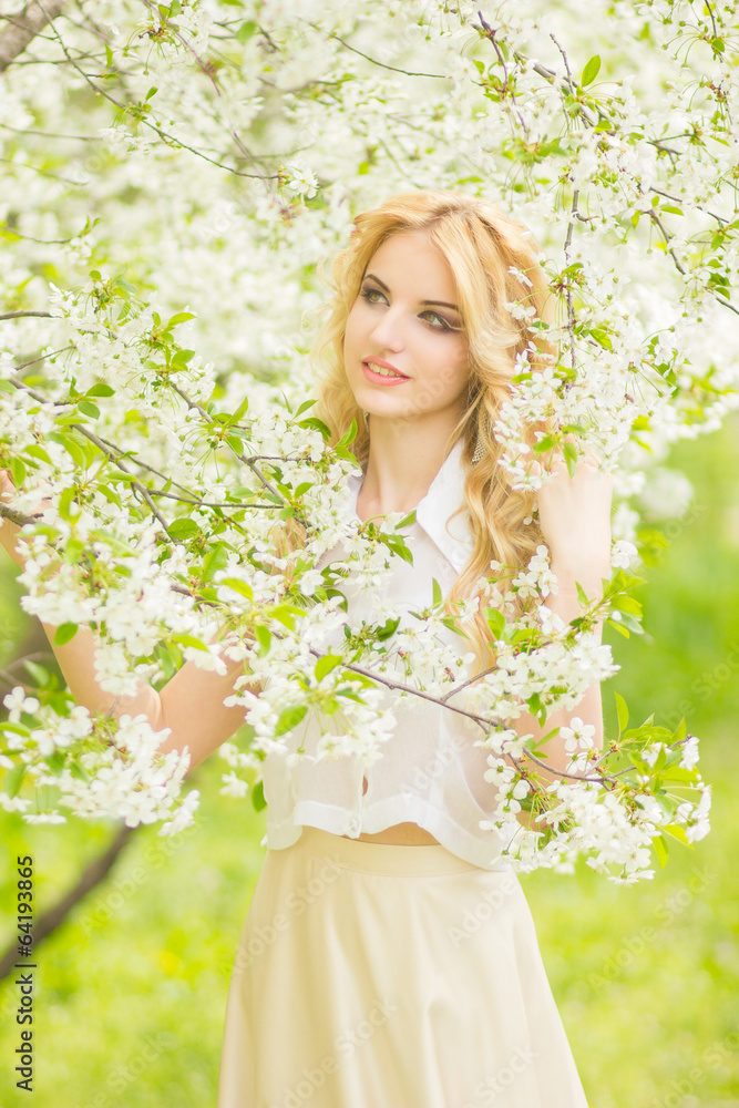 Spring portrait of a beautiful young blonde Spring portrait of a beautiful young blonde