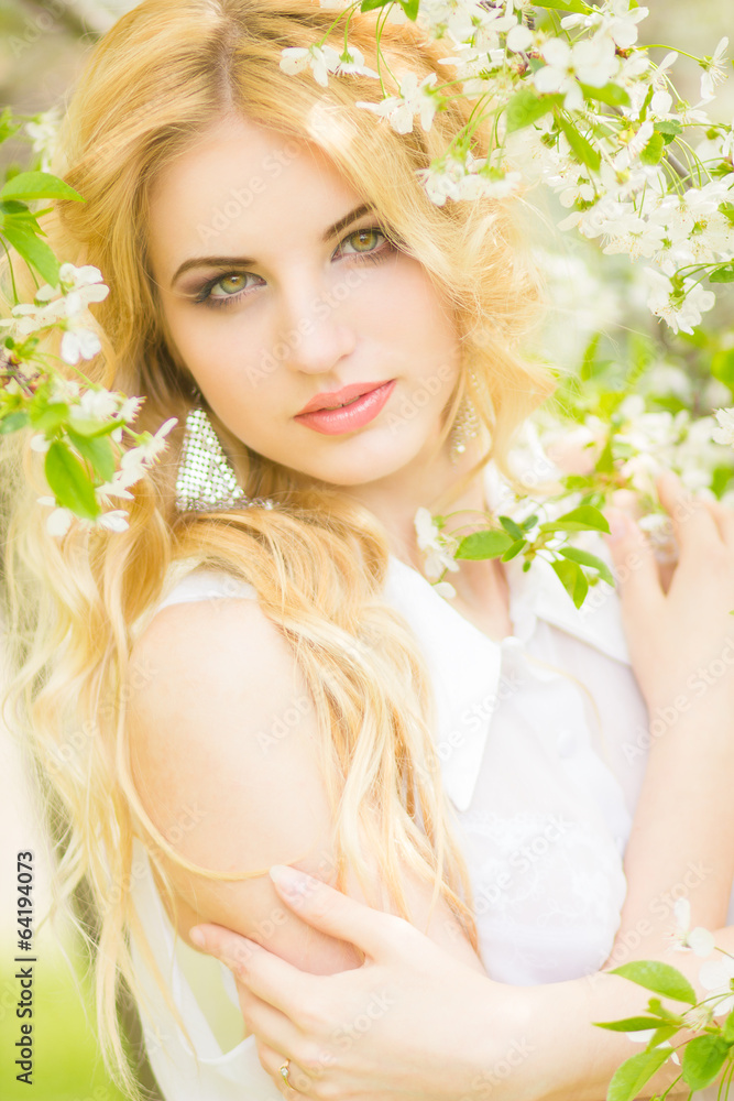 Spring portrait of a beautiful young blonde Spring portrait of a beautiful young blonde
