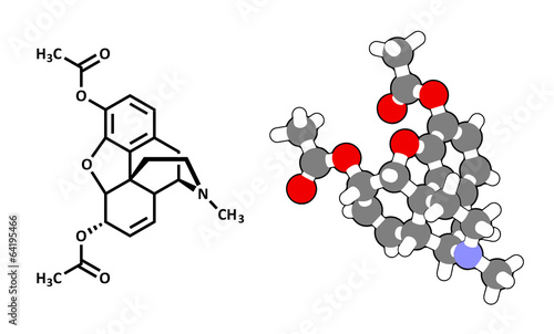 Heroin (diacetylmorphine, morphine diacetate, diamorphine) drug