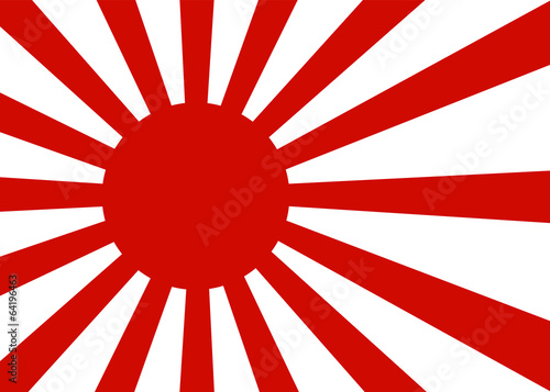 japanese oldtime flag, sunrays