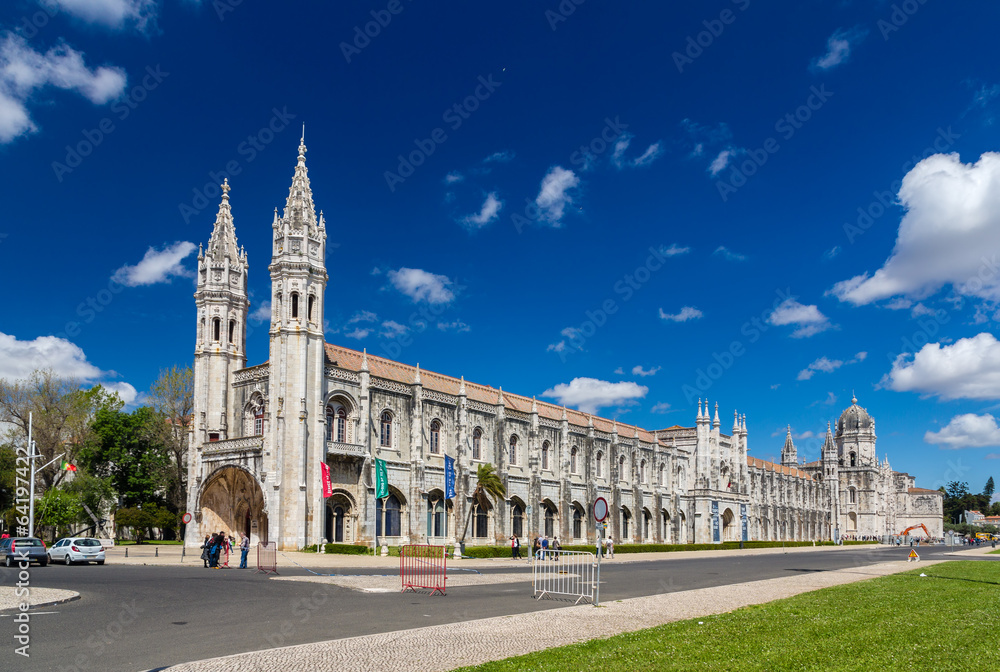 Fototapeta premium Maritime Museum and Jeronimos Monastery in Lisbon