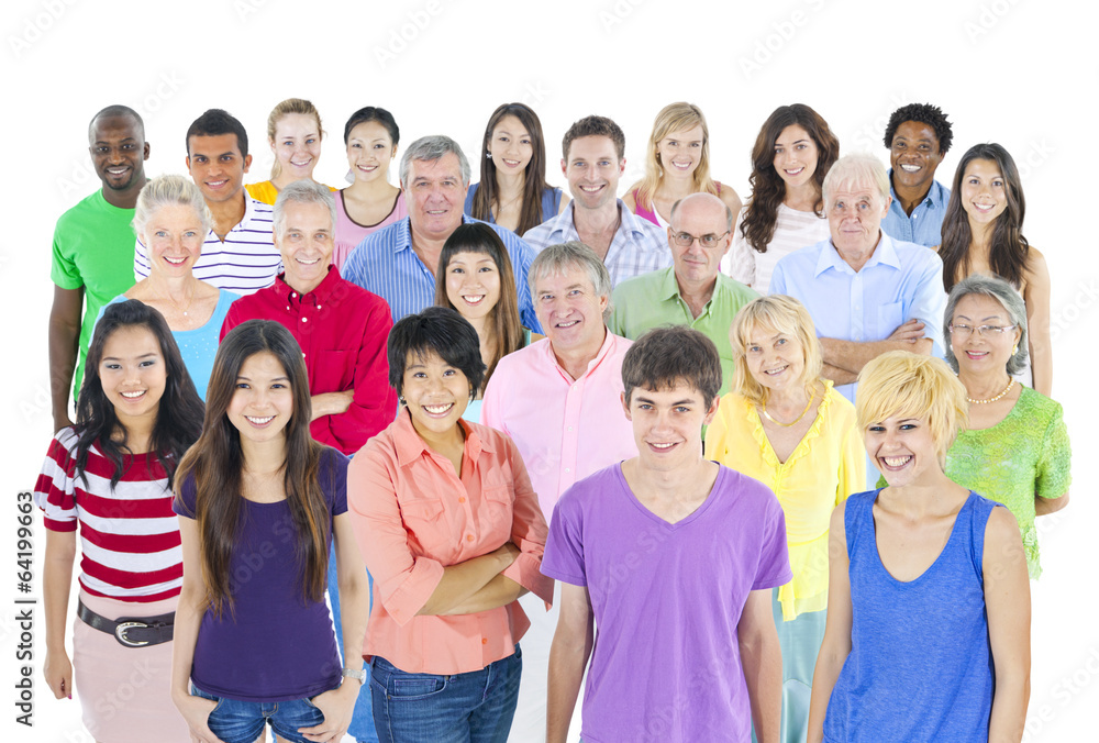 Large Multi-Ethnic Group of People. Large Multi-Ethnic Group of People.