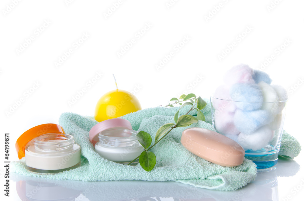 Composition of hygiene and wellness accessories Composition of hygiene and wellness accessories