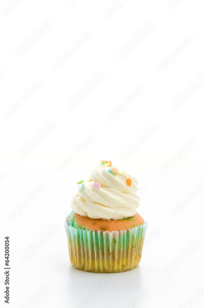 Cupcakes isolated on white background