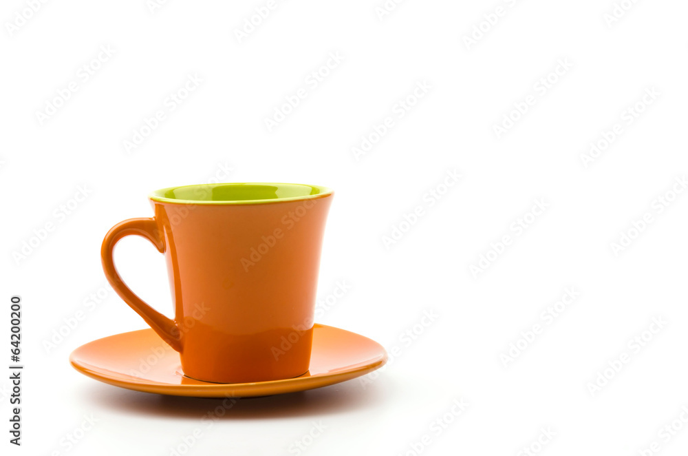 Obraz premium Isolated Orange mug