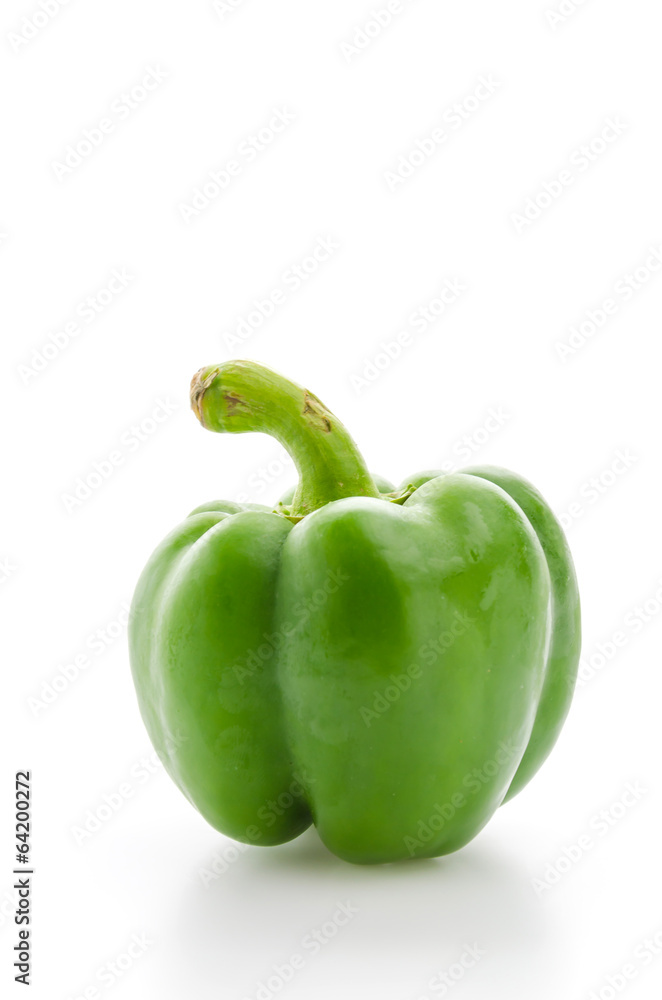 Green pepper isolated on white Green pepper isolated on white