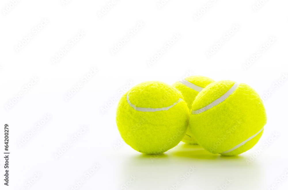 Tennis balls isolated on white