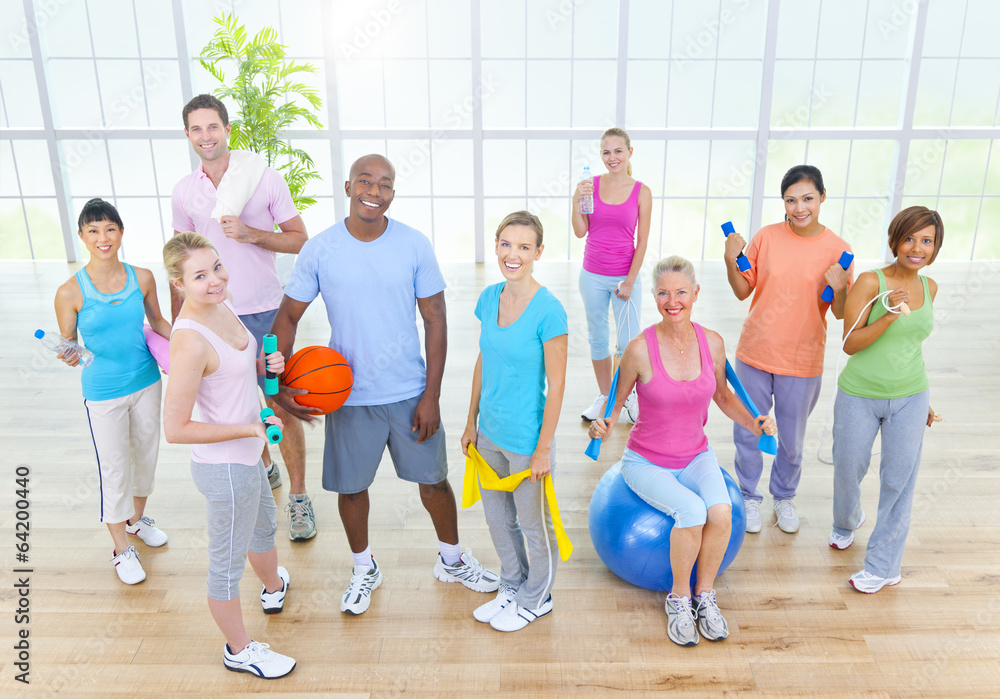Fototapeta premium Group of Healthy People in the Fitness