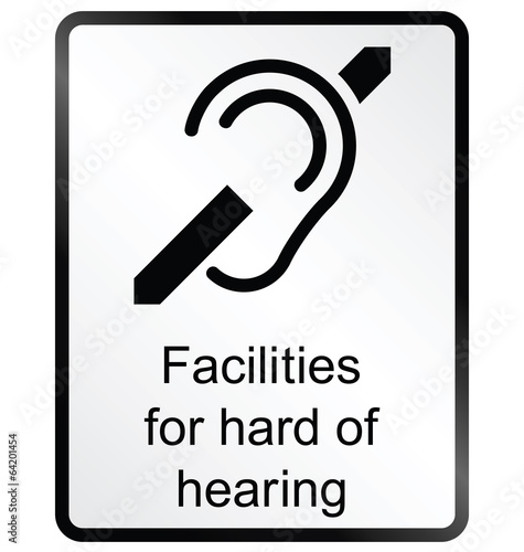 hard of hearing public information sign