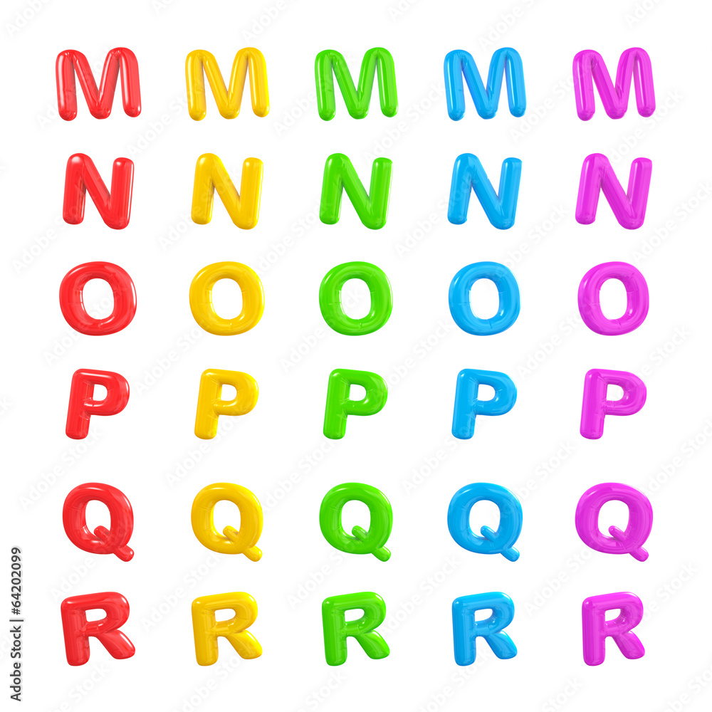 English Colorful Alphabet