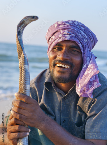 Snake Charmer in Sri Lanka photo