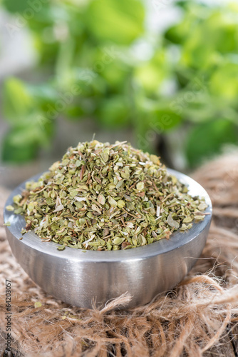 Small bowl with Shredded Oregano