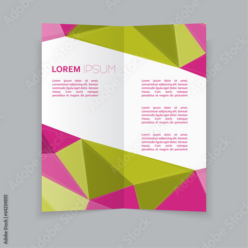Modern design business two fold flyer template