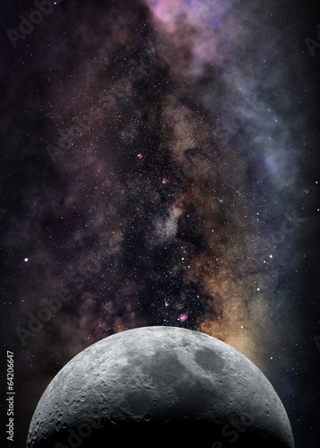 Moon in space #64206647